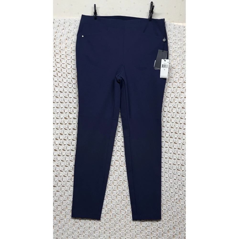 RLX Ralph Lauren Golf Pants Women Size 10P Navy Blue Stretch Pockets NWT